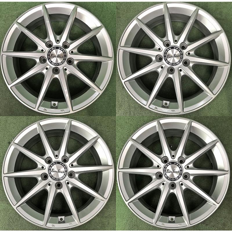☆16インチ Euro Forsch 社外 中古 アルミホイール 4本 5穴 PCD:112 