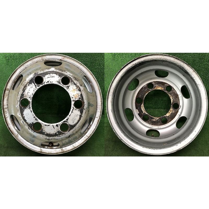 ☆16インチ 中古 鉄ホイール 4本 6穴 PCD:115 IN120 ハブ165mm 