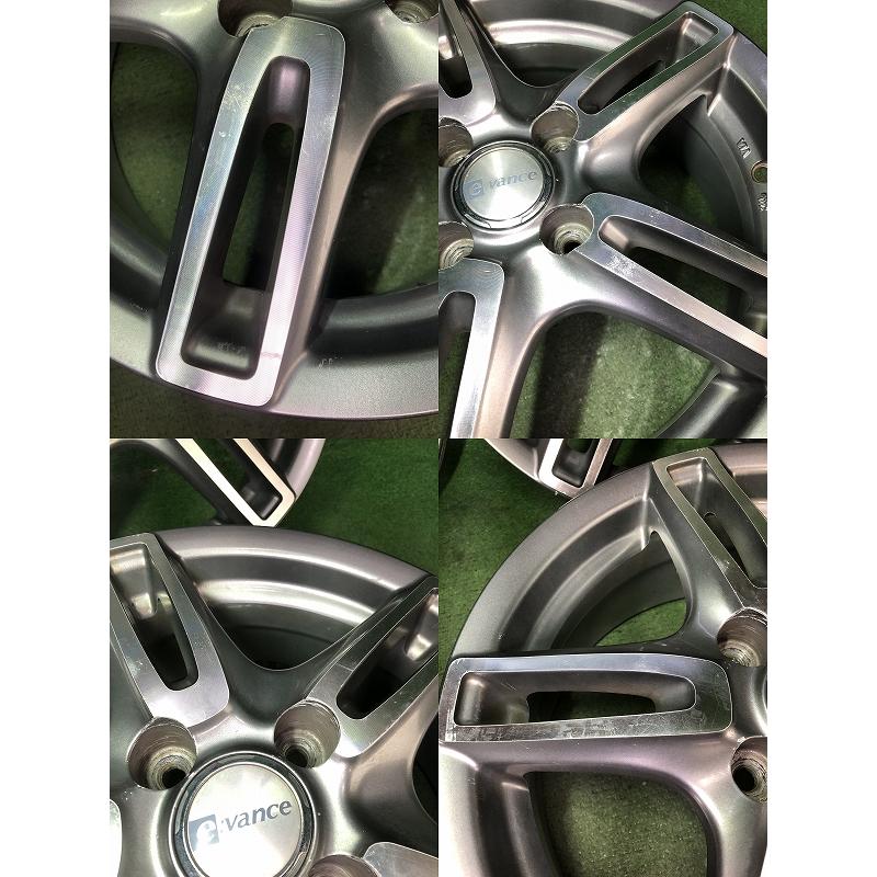 ☆15インチ e:vance 中古 社外 アルミホイール 4本 4穴 PCD:100 IN43