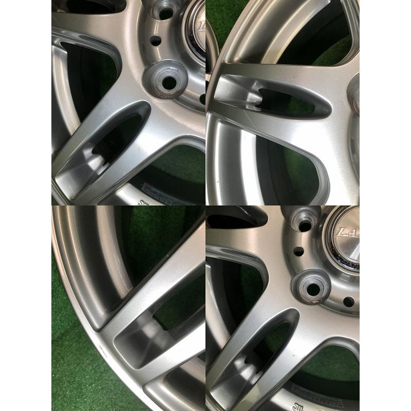 ☆15インチ LAYCEA 中古 社外 アルミホイール 4本 5穴 PCD:114.3 IN43
