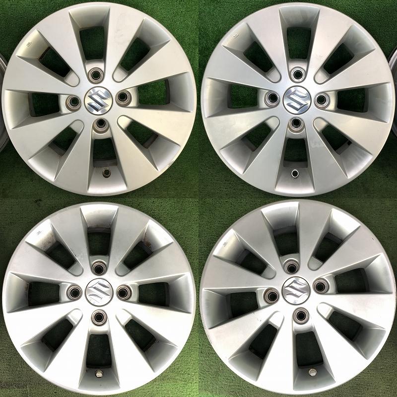 スズキ ☆14インチ 純正 中古 アルミホイール 4本 4穴 PCD100