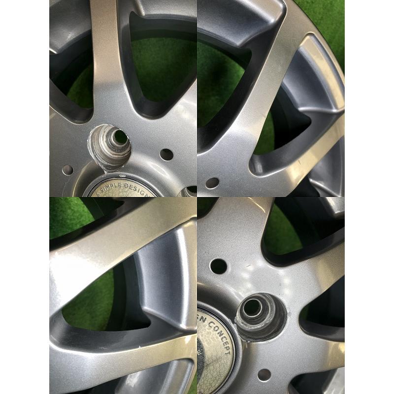【セール品】2023年製 175/65R14 82Q TOYO OBSERVE GIZ2 新品 スタッドレス/中古アルミホイール 4本【組み付け無料バランス込み】TZ-6_5
