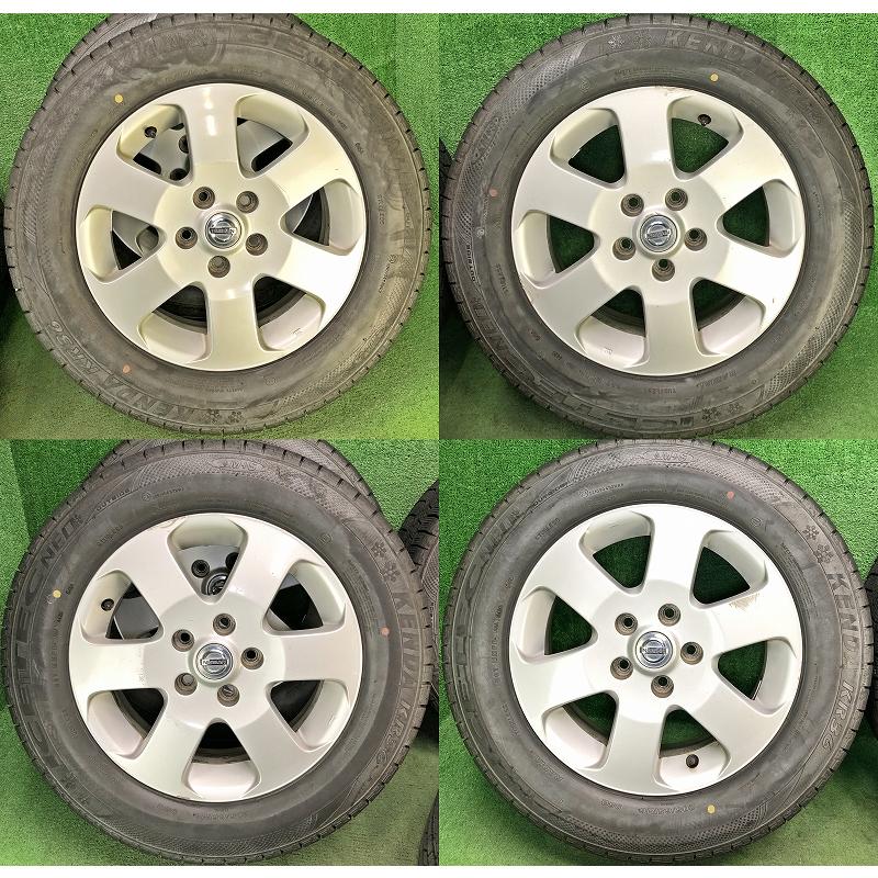 2020年製 205/65R16 95Q KENDA KR36 中古 スタッドレス/中古 日産 純正 アルミホイール付 4本 5穴 PCD:114.3 IN45の画像