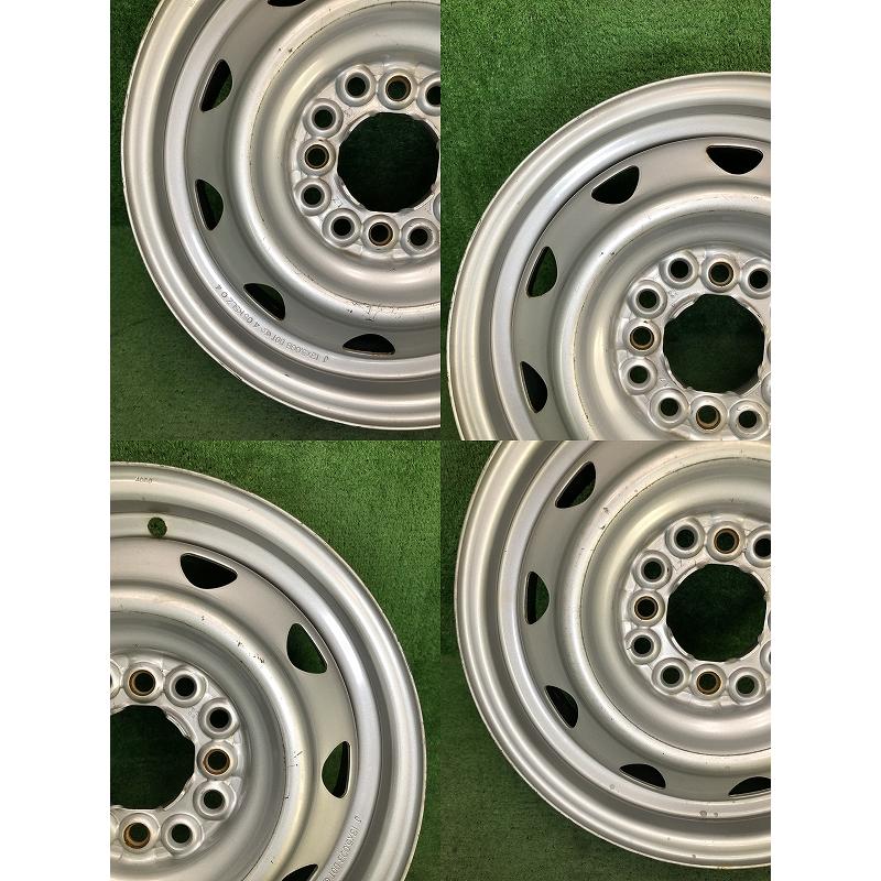 ☆13インチ 中古 鉄ホイール 4本 4穴 PCD100/110/114.3 ハブ67mm