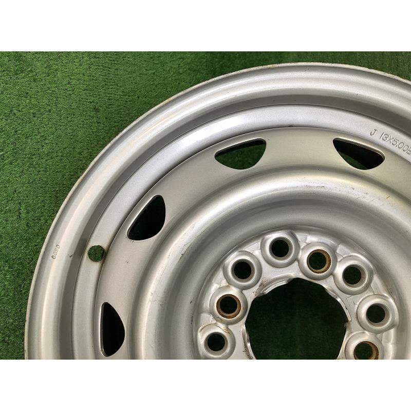 ☆13インチ 中古 鉄ホイール 4本 4穴 PCD100/110/114.3 ハブ67mm