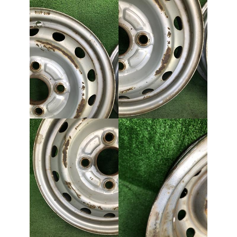 ☆12インチ 中古 鉄ホイール 4本 4穴 PCD100 ハブ56mm☆ : タイヤ