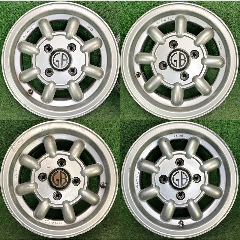 ☆12インチ GB(ローバーミニ専用) 中古 社外 アルミホイール 4本 4穴