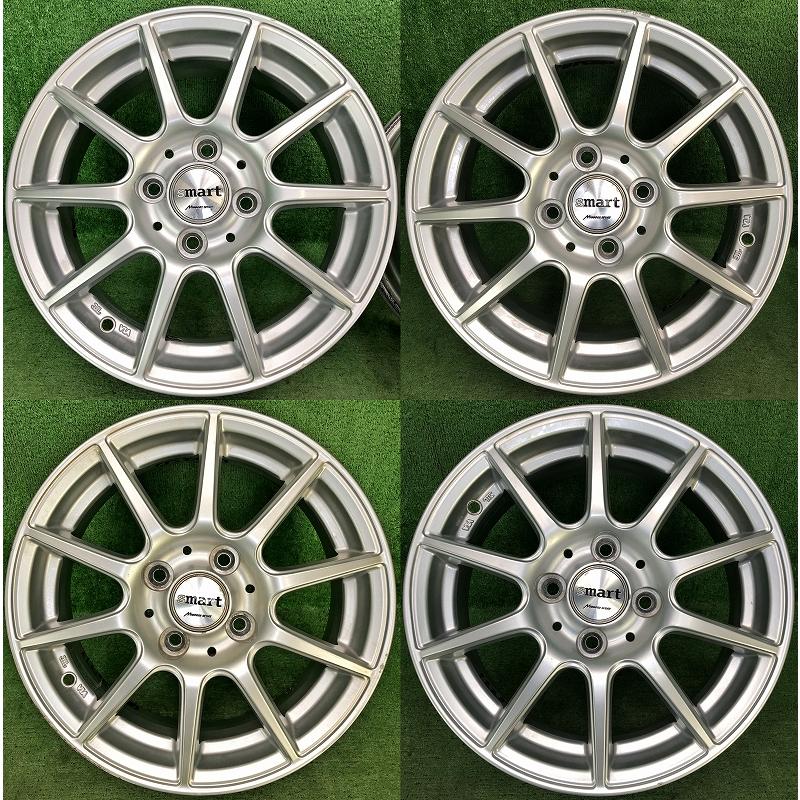 ☆14インチ Smart 中古 社外 アルミホイール 4本 4穴 PCD:100 In45