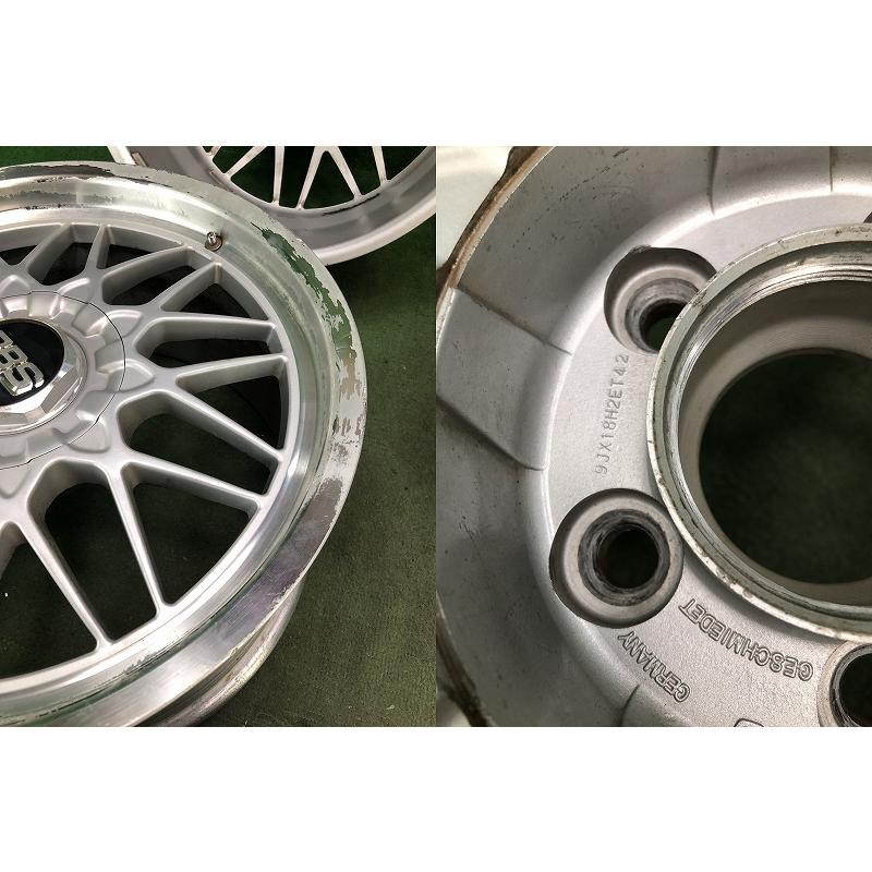 BBS ☆18インチ BBS RG192/RG147 中古 社外 アルミホイール 4本 5穴