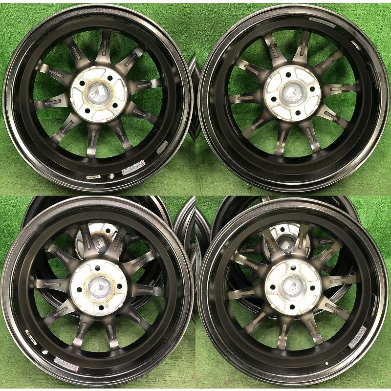 アルミホイール 4本セット（SPORT ABELIA）スタッドレス　17インチ ☆14インチ SPORT ABELIA 中古 社外 アルミホイール 4本 4穴 PCD:100