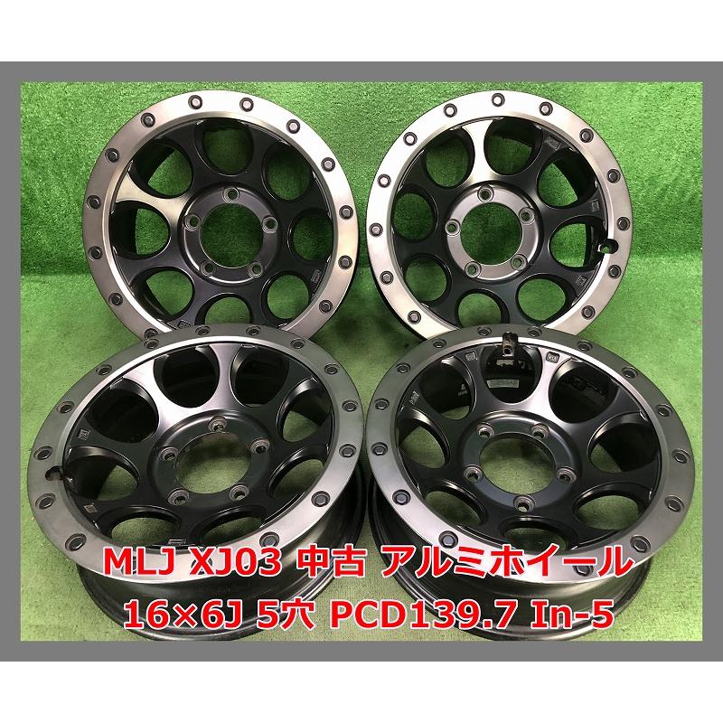 ジムニー XJ03 xtreme-j アルミ 16インチ 16 MLJ 中古 ☆16インチ MLJ XJ03 XTREME-J 中古 社外 アルミホイール 4本 5穴 PCD