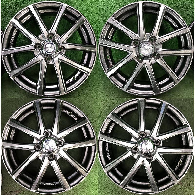 ☆15インチ FUROMAGIC 中古 社外 アルミホイール 4本 4穴 PCD:100 IN43 