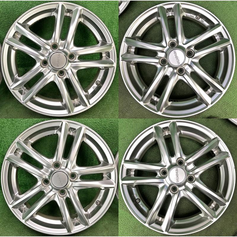 BALMINUM ☆15インチ S5 中古 社外 アルミホイール 4本 4穴 PCD:100