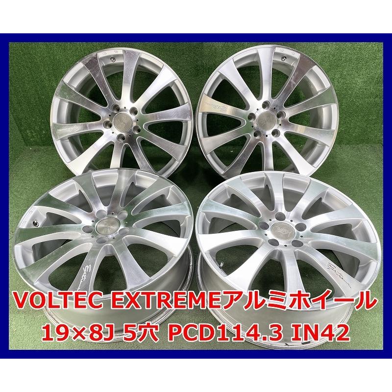 ☆19インチ VOLTEK EXTREME 社外 中古 アルミホイール 4本 5穴 PCD114 