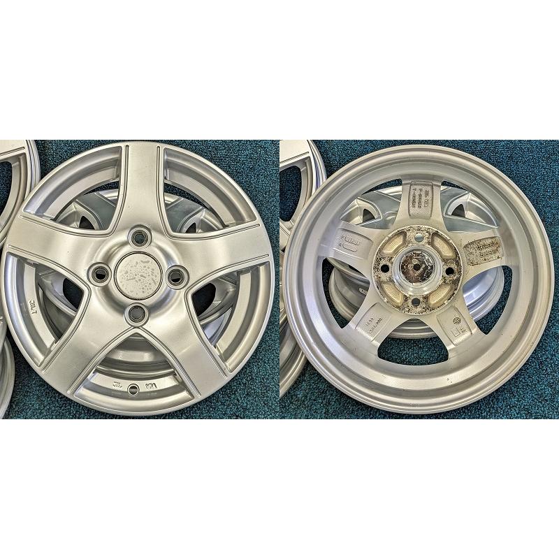 ☆13インチ 中古 社外 アルミホイール 4本 4穴 PCD:100 IN42