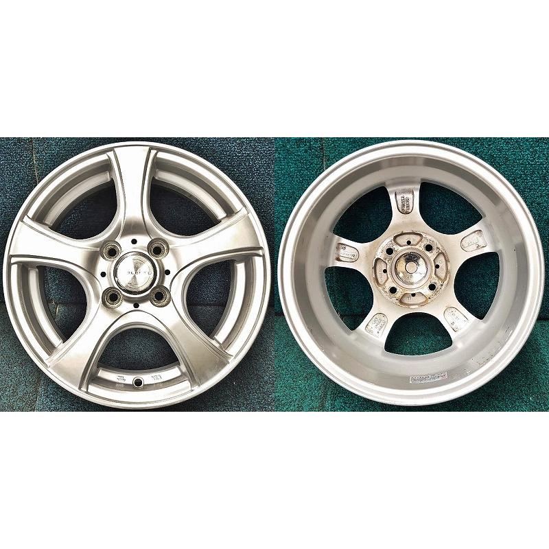 ☆14インチ VIOLENTO 中古 社外 アルミホイール 4本 4穴 PCD:100 IN42 