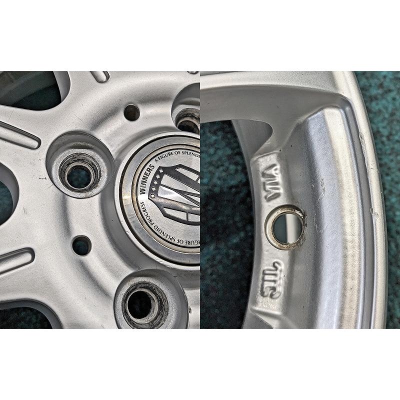 中古１３インチ ウェッズホイール　４本セット ☆13インチ Weds WINNERS 中古 アルミホイール 4本 4穴 PCD100