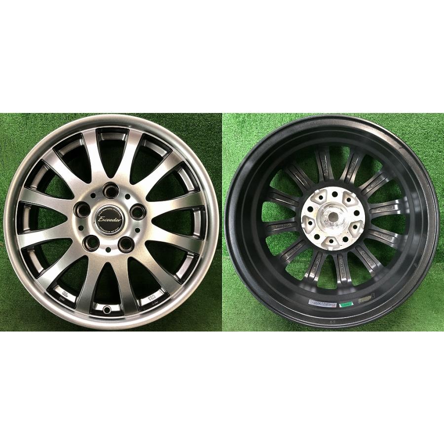 ☆15インチ Exceeder 社外 中古 アルミホイール 4本 5穴 PCD:114.3 