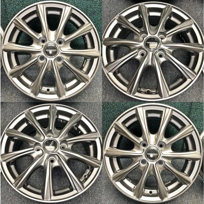 ☆14インチ WAREN 中古 社外 アルミホイール 4本 4穴 PCD:100 IN42 