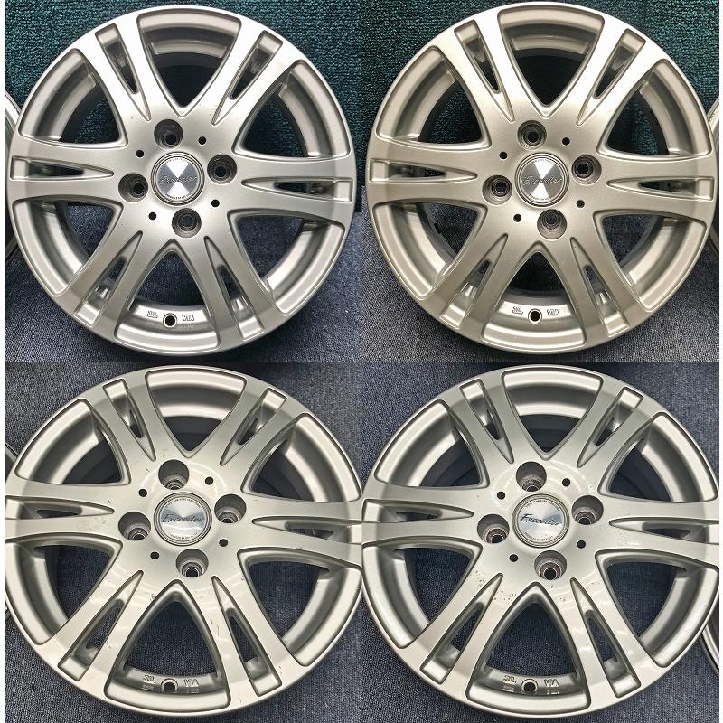 Exceeder 14インチ アルミホイール スタッドレス 4本セット ☆14インチ Exceeder 中古 社外 アルミホイール 4本 4穴 PCD:100 IN43