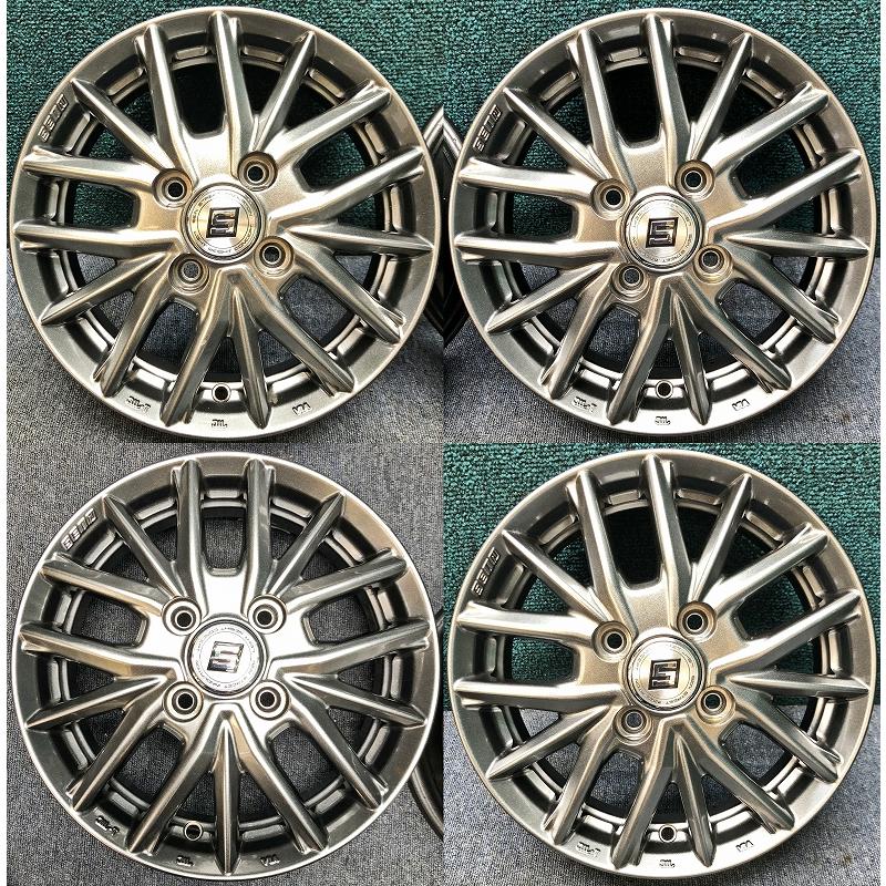 ☆13インチ SEIN 中古 アルミホイール 4本 4穴 PCD100 IN45