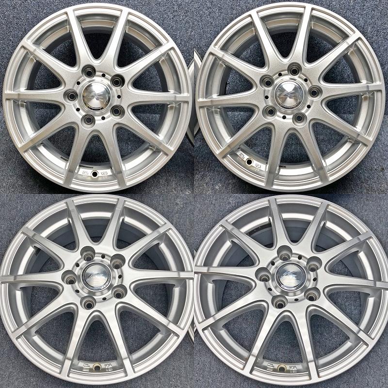 ☆15インチ KRAITO K2 社外 中古 アルミホイール 4本 5穴 PCD:114.3 