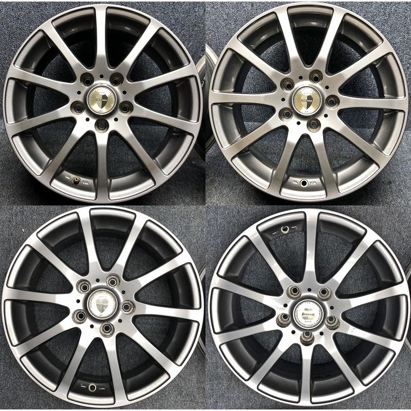 ☆16インチ FOUR FORCE 中古 社外 アルミホイール 4本 5穴 PCD:114.3 