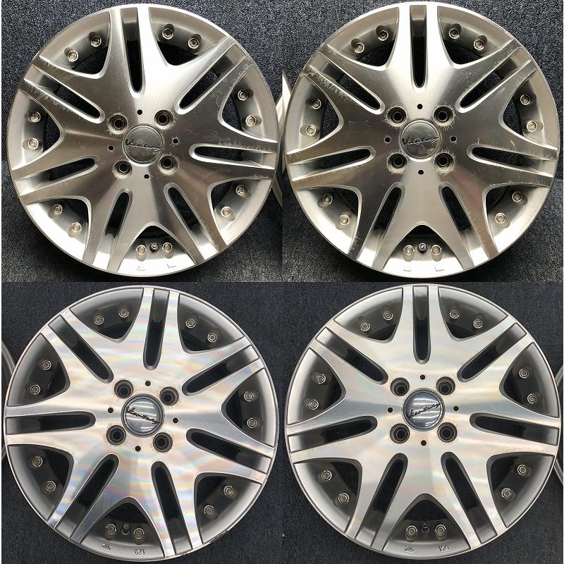 ☆15インチ VIENTRAY 中古 社外 アルミホイール 4本 4穴 PCD:100 IN45 