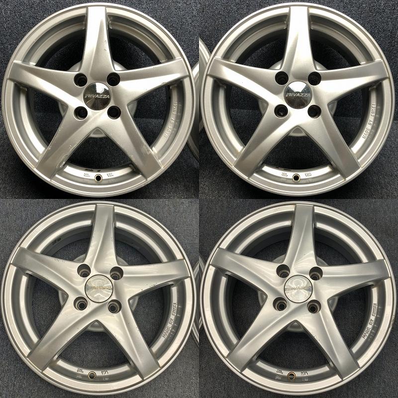 ☆15インチ RIVAZZA 中古 社外 アルミホイール 4本 4穴 PCD:100 IN40 