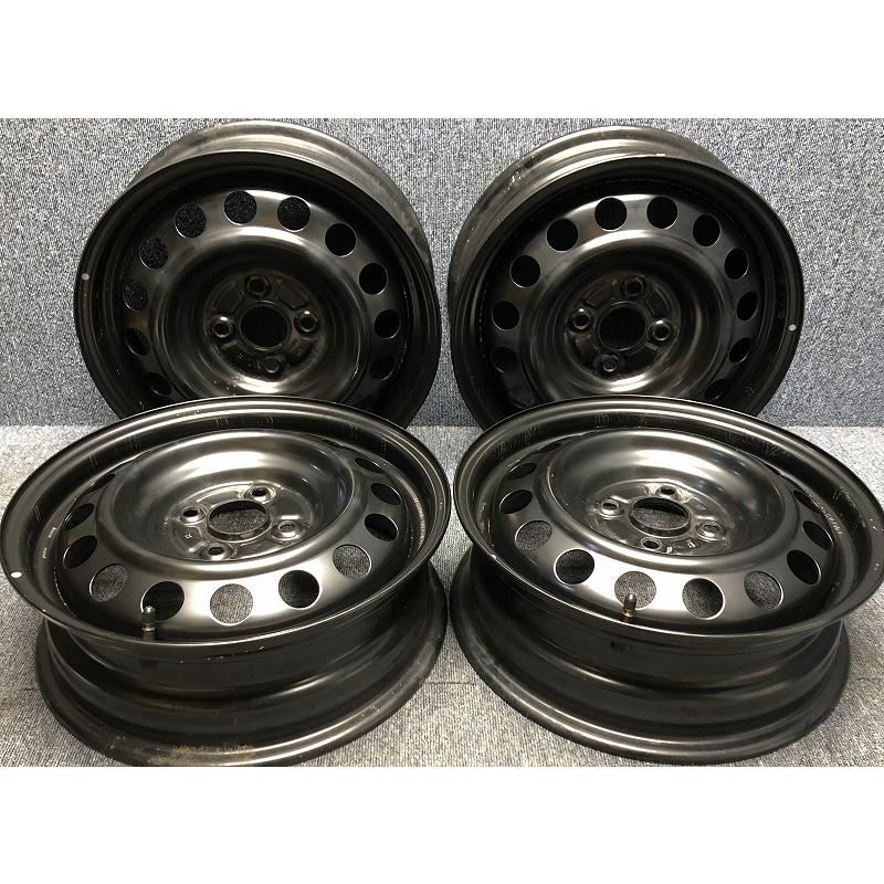 １５インチ　【中古】スチールホイール　４本　★　TOYOTA　純正 トヨタ（TOYOTA） ☆15インチ 中古 純正 鉄ホイール 4本 4穴 PCD:100