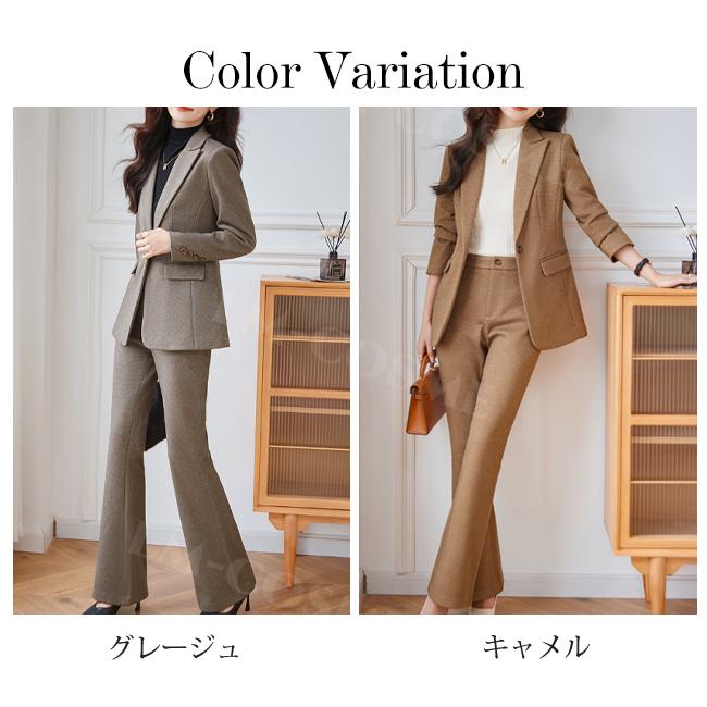 スーツ レディース セレモニースーツ セットアップ パンツスーツ 2点
