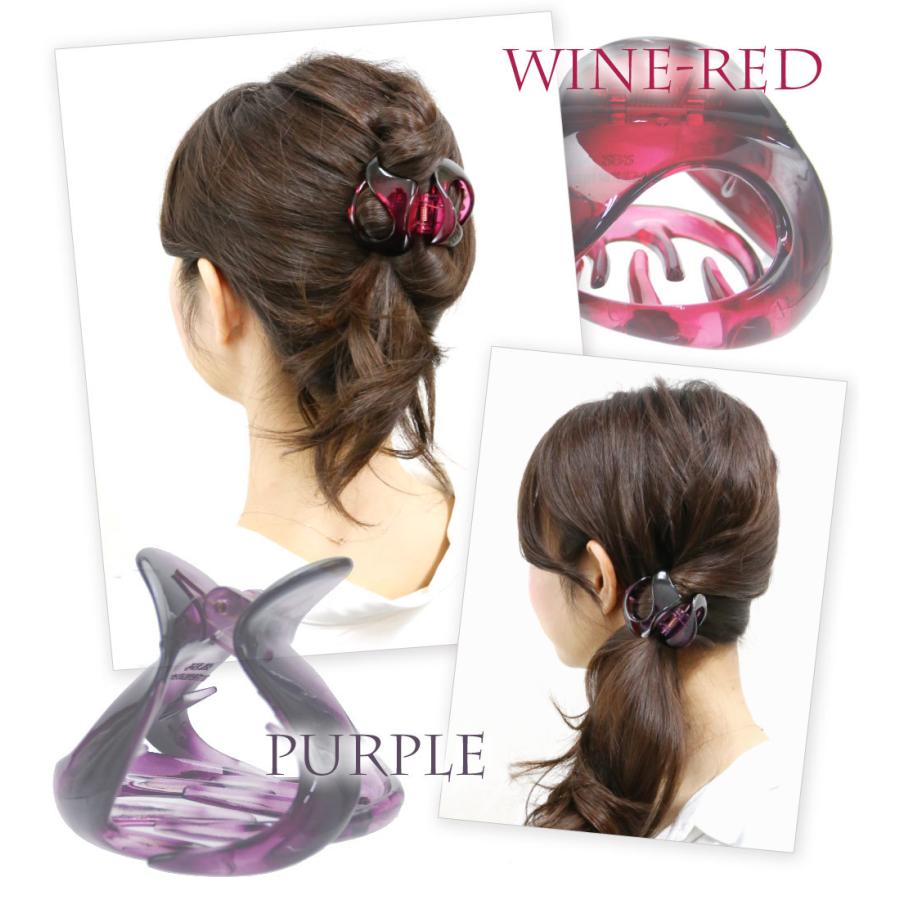 バンスクリップ ヘアクリップ 大きめ クリア 軽い シンプル オフィス 実用的 フィット マルチクリップ（オニオン・クリア） （沖縄県は送料有料） | リトルムーン | 05