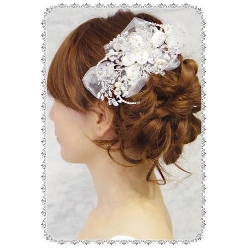 ヘッドドレス Blanc Beaute コサージュクリップ クレアラ ヘアアクセ ウエディング ブラン ボーテ_2