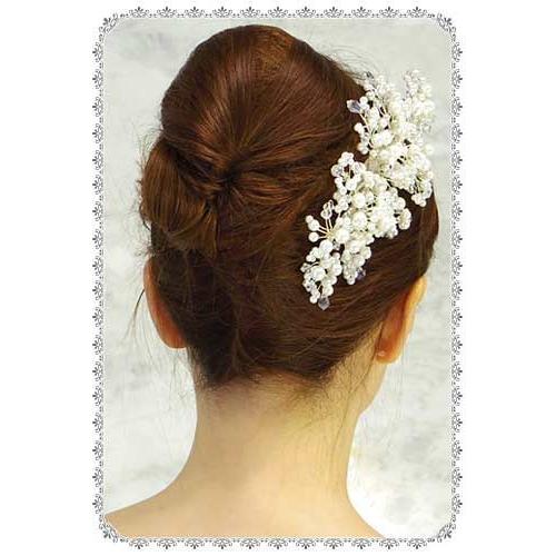 ヘッドドレス Blanc Beaute コサージュクリップ ルクレア　ヘアアクセサリー ウエディング ブラン ボーテ_1