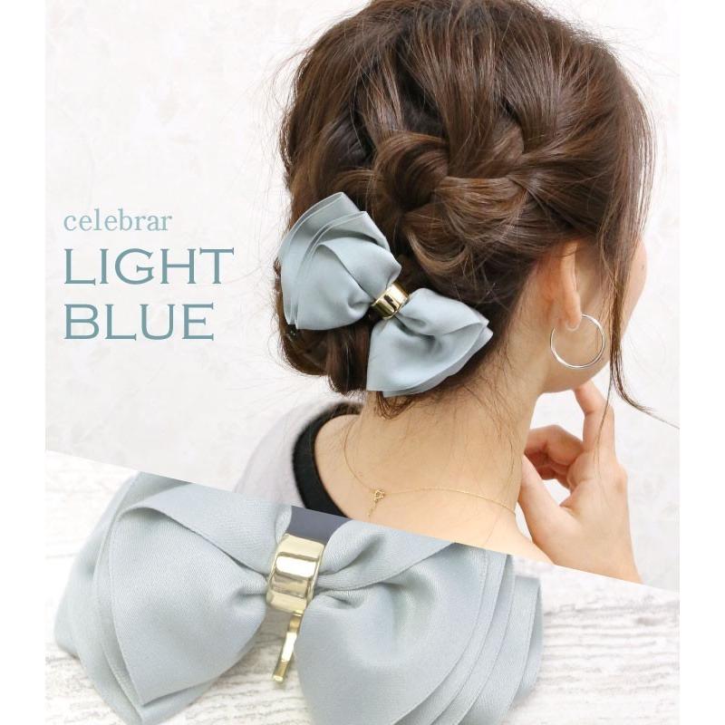 リトルムーン ヘアカフス ポニーフック ヘアゴム リボン サテン  