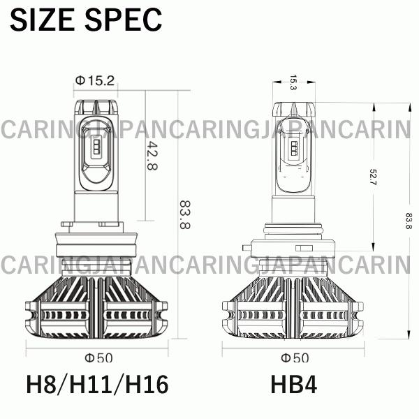 ヴォクシー イエロー発光 LEDフォグランプ【H8 H11 H16】80系 85系