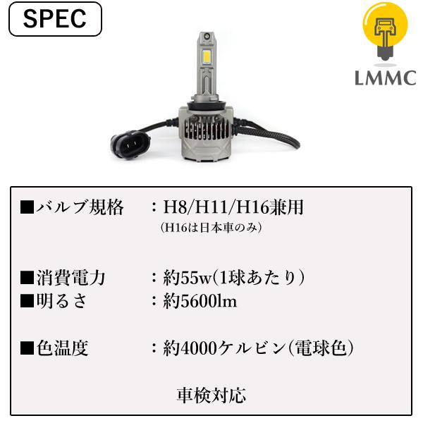 電球色 】 LEDフォグランプ 55w H8 H11 H16 LEDヘッドライト 暖色 温暖