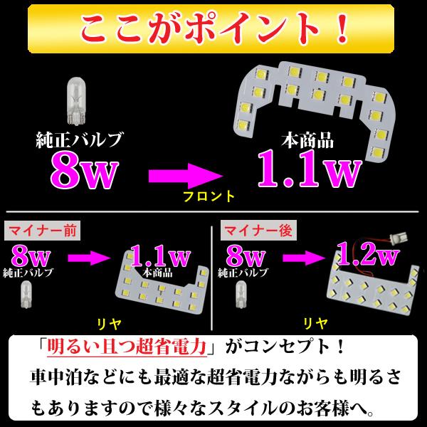 【 超省電力 マイナー前後対応 】 エブリイバン ( DA17V DA64V ) 　ハイルーフ LEDルームランプ 専用設計 LEDライト OEM 車中泊　ホワイト｜lmmc｜03