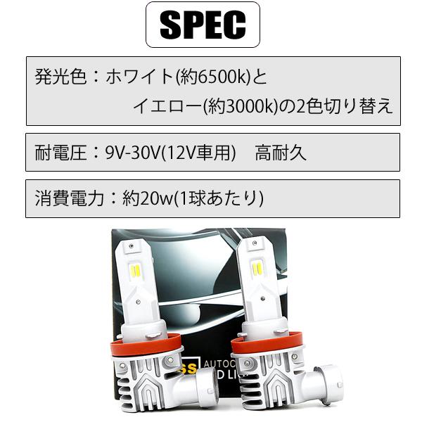 HONDA ホンダ オデッセイ ( RB1 RB2 RB3 RB4 ) ( RC1 RC2 )　ledフォグランプ 2色切替 ホワイト イエロー h8 h11 h16 cspチップ 雨 雪 霧 フォグランプ入門用 | オデッセイ（車） | 04