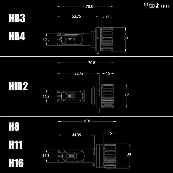 TOYOTA 30系 ヴェルファイア マイナー前 （H27.1〜H29.12）   【超小型】LEDフォグランプ H8 H11 H16 【車検対応】ホワイト 青白い イエロー 3色フィルム切替｜lmmc｜04