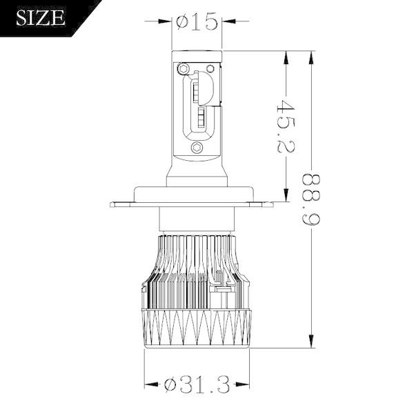 SUZUKI スズキ スーパーキャリイ スーパーキャリー DA16T LEDヘッドライト H4 車検対応 Hi/Lo切り替え パーツ アクセサリー CREE LMMC｜lmmc｜03