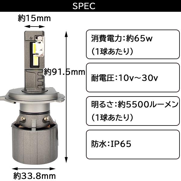エクリプススパイダー　d53a ヘッドライト左右 三菱 電球色 エクリプススパイダー D53A LEDヘッドライト H4