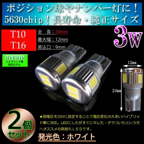 SUBARU スバル　インプレッサXV GP7 GH系 　ナンバー灯に最適　LED T10 車検対応 5630SMD 3w ショートタイプ [ 電球色 or ホワイト ] 【無極性】｜lmmc｜08