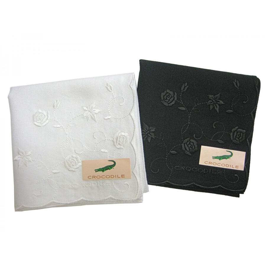 ハンカチ レディース 白 黒 フォーマル クロコダイル バラ 花刺繍 レース 無地 冠婚葬祭 結婚式 ウエディングドレス ブランド 婦人 メール便 エルナチュール ヤフーショップ 通販 Yahoo ショッピング