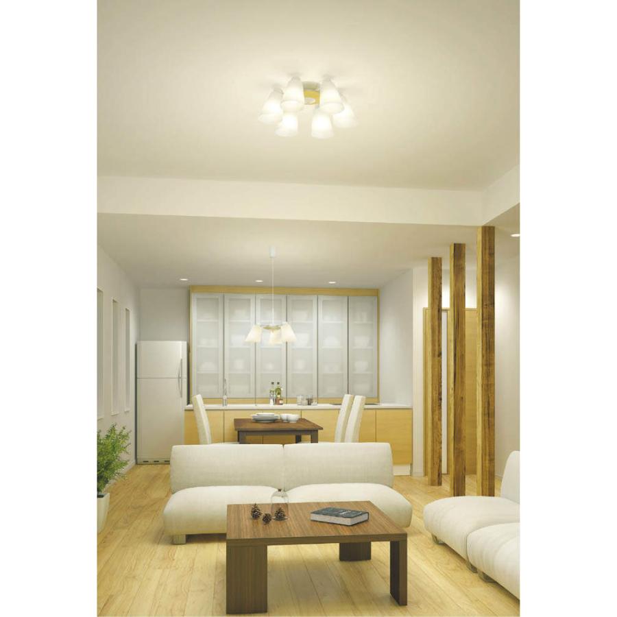 AA42069L シャンデリア  LEDランプ交換可能型 非調光 60W×6灯相当 〜10畳 電気工事不要タイプの画像