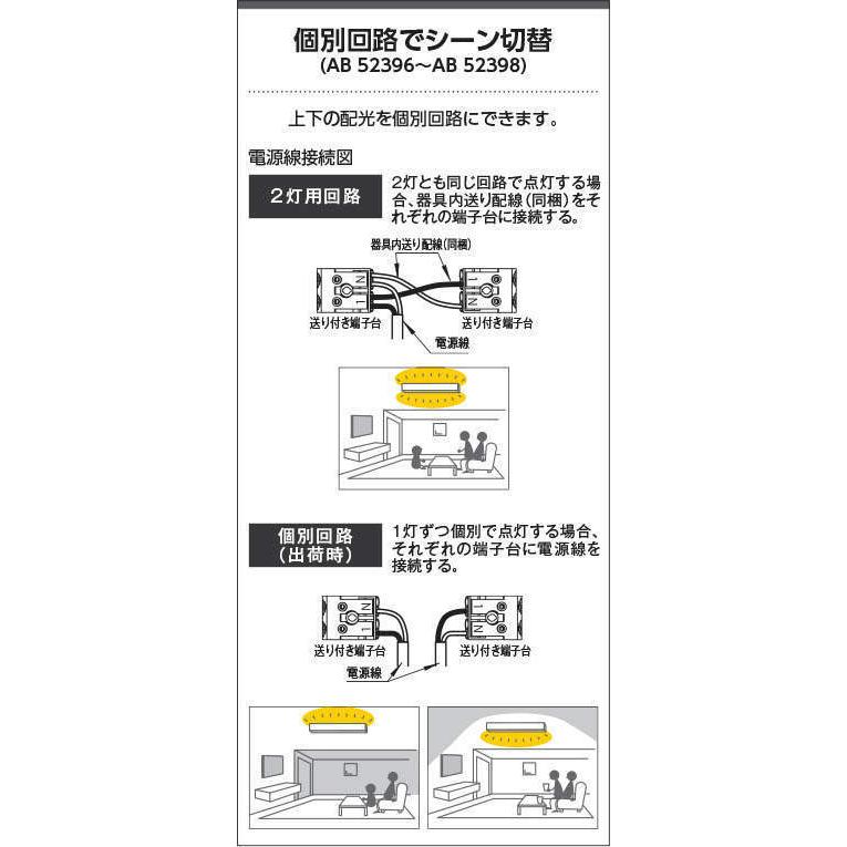 AB52397 ブラケットライト 高天井用ブラケット 2回路配線可能タイプ LED一体型 非調光 FHF32W×2灯相当 グレイッシュウッド_5
