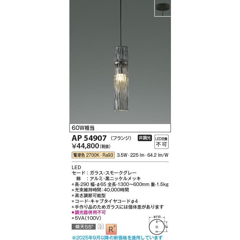 KOIZUMI（コイズミ） AP54907 ペンダント LED交換不可 非調光 60W相当