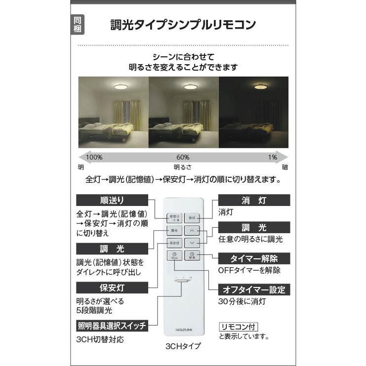 KOIZUMI（コイズミ） AH54658 調光 シーリングライト 〜8畳 LED一体型