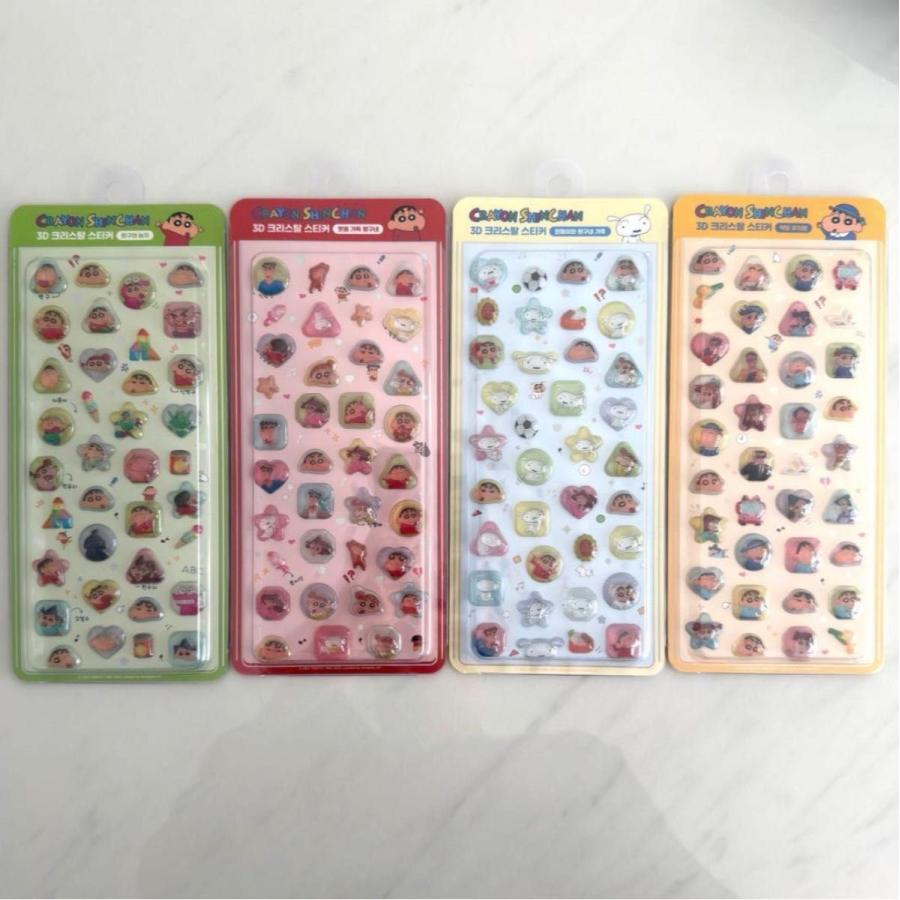 クレヨンしんちゃん　限定シール ラッピング対応 クレヨンしんちゃん 韓国限定 3D ぷっくりシール
