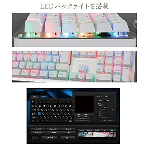 Cyberplugs NASRシリーズ ゲーミングキーボード 白 茶軸 JIS 日本語配列 キーボ｜loandlu｜05